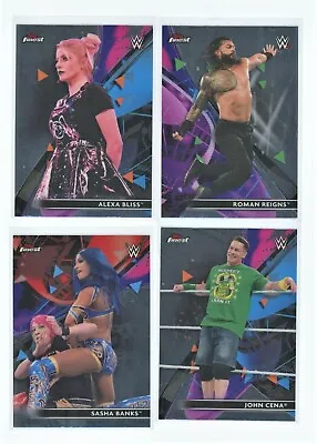 2021 TOPPS FINEST WWE Wrestling YOU PICK - COMPLETE YOUR SET (1-100) BUY 3 GET 1 • $1.39