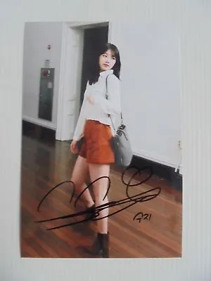 Suzy Bae Miss A 4x6 Photo Korean Actress KPOP Autograph Signed USA Seller 24 • $14.99