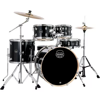 Mapex Venus 5-Piece Rock Drum Set With Hardware And Cymbals Black Galaxy Sparkle • $699