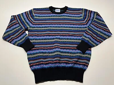VTG Meister Sweater Wool Blend Ski Nordic Stripe Multicolor Mens XL • $29.99