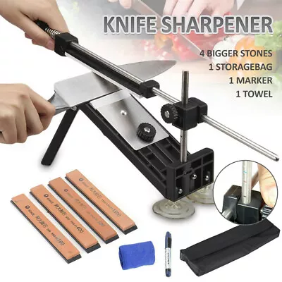 Professional Chef Knife Sharpener Kitchen Sharpening System Fix Angle 4 Stones • $25.99