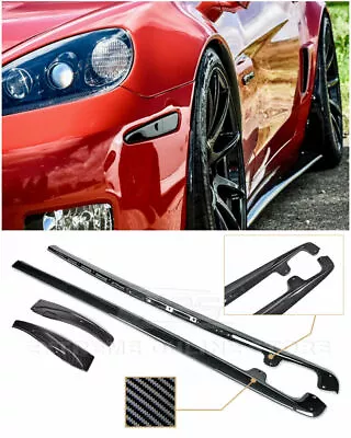 EOS ZR1 Style Hydro Carbon Fiber Side Skirts Rocker Panel For Corvette 05-13 C6 • $249.99