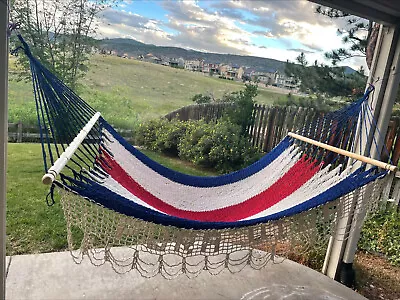 $130 • Buy Hanging Spreaderbar Double Hammock With Cortina - Pura Vida / Costa Rica HMK-289