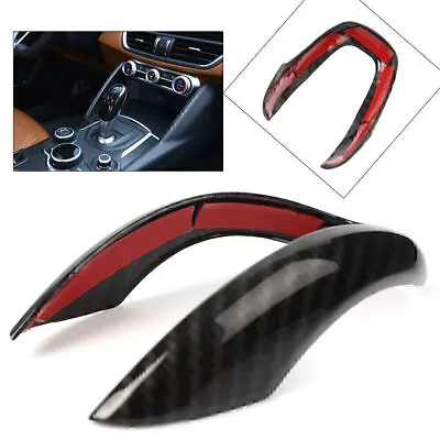 Carbon Fiber Gear Shift Head Knob Cover Trim For Alfa Romeo Giulia Stelvio 17 AU • $26.62