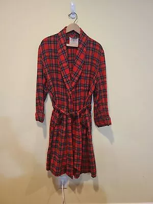 Vintage State O Maine Tartan Plaid Robe Woven In Great Britain Size Medium • $50