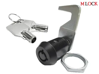 $15.95 • Buy 4 SIZES Homak Tool Box Lock BLACK Tubular Cam Lock 90 Degree Hook Replacement
