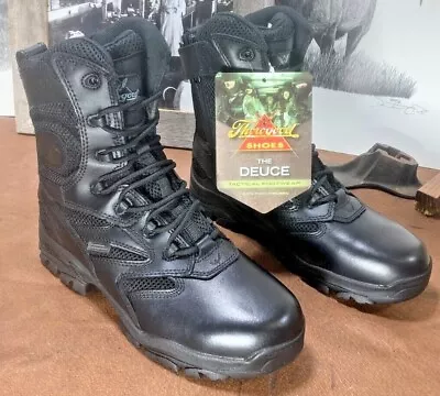 Thorogood 834-6219 The Deuce 8  Waterproof Side-Zip Black Tactical Boots • $134.99