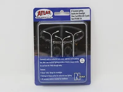 Atlas 70000154 Streetlight Silver Cool White LED For N Scale Model Train Layout • $14.41