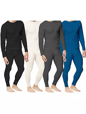 Mens Thermal Underwear Set Top Bottom Waffle Knit Cotton Rich Long John • $11.89