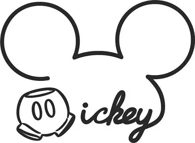 Mickey Mouse Vinyl Sticker Wall Car Laptop Cute Fun Disneyland Lilo Kids 4inch • £3.69