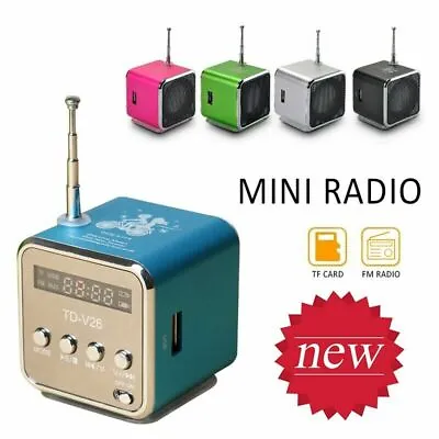 Portable USB Mini FM Radio Digital Speakers Music Player Support TF/SD Card • $12.06