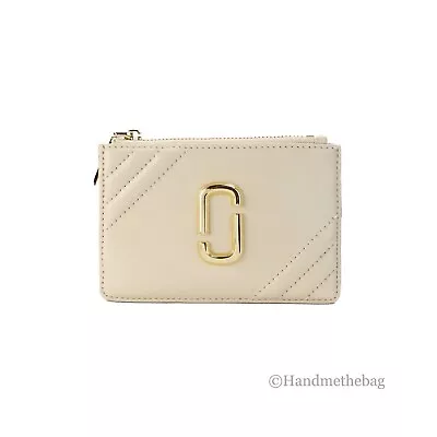 Marc Jacobs The J Marc Pebble Beige Quilted Leather Card Case Wallet • $79