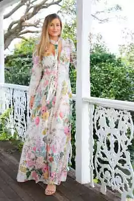 Zimmermann Heathers Plunge Long Maxi Dress - Size 0 • $485