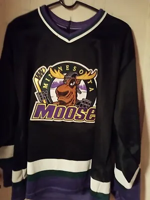 Vtg Rare IHL Minnesota Moose Starter Hockey Jersey. Mens Medium • $100