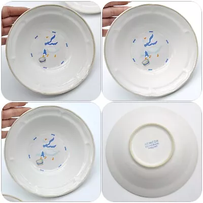 Newcor Stoneware Countryside Geese Cereal Bowls Set Of 3 Vintage 7  Blue Ribbon • $14.99