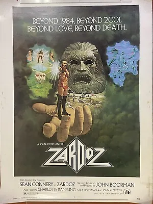 ZARDOZ - Vintage 1974 FANTASY SCI-FI FILM 30x40 Rolled Movie Poster SEAN CONNERY • $259