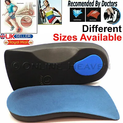 £4.11 • Buy 3/4 Orthotic Arch Support Insoles For Plantar Fasciitis Fallen Arches Flat Feet