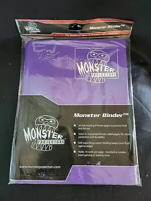 Monster Binder 9 Pocket Card Album Purple MTG PKM YGO *NEW* • $29.95