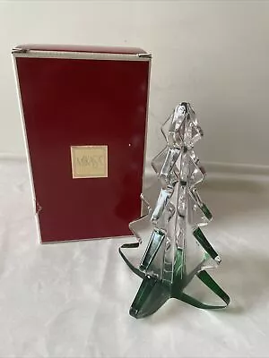 $39.99 • Buy Vtg Mikasa Austria Lead Crystal Christmas Tree Christmas Spirit Green With Box