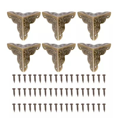 30 Pcs Metal Cabinet Corner Protectors With Mounting Screws 1.5x1.5x1.5 Bronze • £6.69