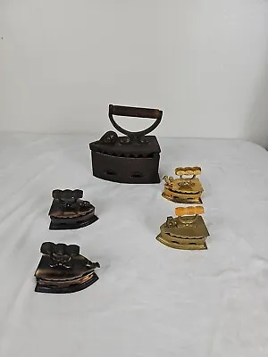 Coal Fired Irons Vintage Iron Collection 1 Large 4 Mini   • $50