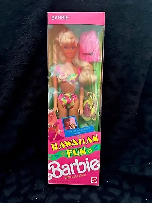 New In Box 18 Hawaiian Fun Barbie With Hula Skirt 5940 Mattel 1990 • $35