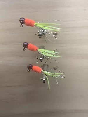 3 Hand Tied Crappie Jigs (1/32 Oz)  • $7.50