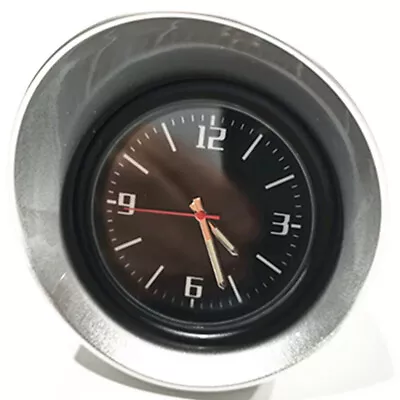 Dashboard Clock Luminous Pointer Time Gauge Car Console Trim Anti Scratch Silver • $20.60