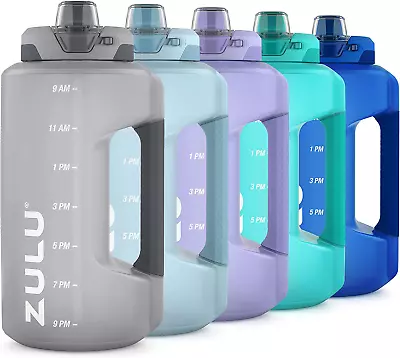 Goals 64Oz Large Half Gallon Jug Water Bottle With Motivational Time Marker Cov • $18.88