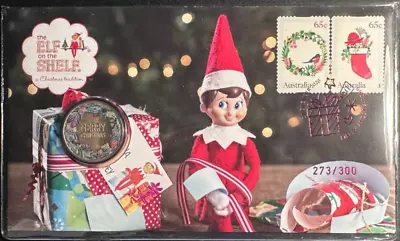 $119 • Buy 2020 Australia Christmas 'Elf On The Shelf' $1 Coin Coloured Limited Ed - PNC
