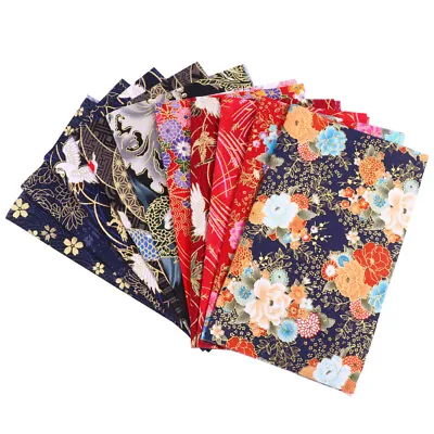 10 Pcs Japanese Style Fabric Patchwork Craft Printing Precut Quilt Squares Z • £6.84