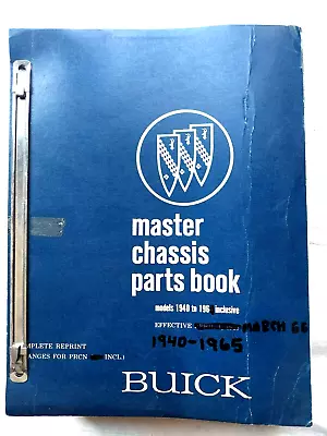 1940-1965 Buick Master Chassis Parts Book Original Dealer Catalog List Manual • $99.95