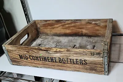 Vintage Mid-Continent Bottlers Wooden Crate • $20