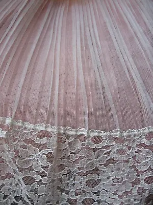 Vintage 1950 Pink Nylon Accordian Pleated Petticoat/crinoline-jay Thorp-s • $42.95