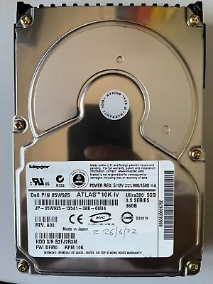 £25 • Buy Dell Maxtor 36 GB,Internal,10000 RPM 3.5  Ultra320 SCSI (5W925) Hard Drive