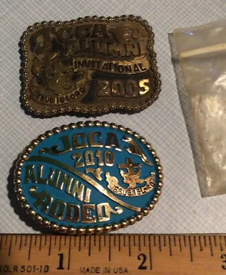 2 Alumni Western Rodeo Award Saddle Tack Belt Concho JCCA Jesus Is Lord 2” • $29.99