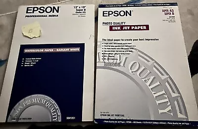 Lot Epson Ink Jet Paper/ Watercolor Radiant White 13”x19” • $25