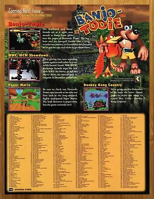 £14.72 • Buy 2000 Banjo-Tooie N64 Nintendo 64 Print Ad/Poster Authentic Original Promo Art