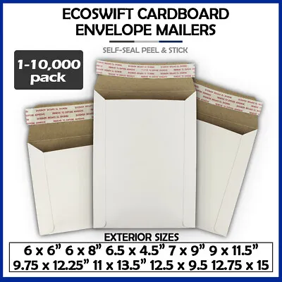 Self Seal Flat Cardboard Mailer Envelopes Photo Shipping Packaging 500 250+more • $2.89
