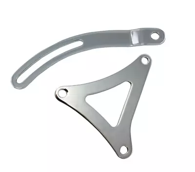 BB Dodge Mopar Plymouth Chrysler  Stock Style Chrome Alternator Brackets 383 440 • $19.99