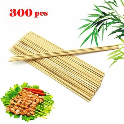 £6.99 • Buy 300 X Bamboo Skewers Sticks For BBQ Kebab Fruit BBQ Wooden Sticks