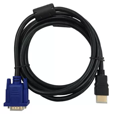 1.8m 1080P Gold Plated HDMI To VGA 15Pin Male Cable Adapter Lead For HDTV HD LCD • $7.95