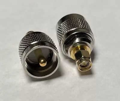 UHF Male PL-259 To SMA Male Coax 1 PIECE RF Adapter Connector Ships From USA • $7.99