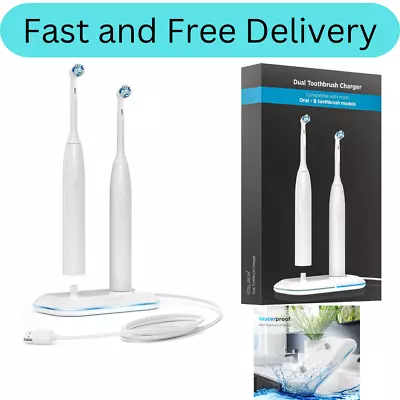 2-In-1 Dual Toothbrush Charger Compatible With Oral B Electric Toothbrushes Rep • $69.49