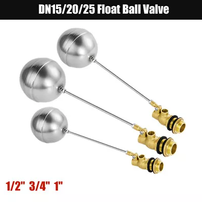 1/2  3/4  1'' Float Ball Valve Male Thread Automatic Water Tank Copper Repair • $29.29