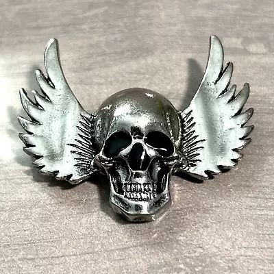 Large Biker Skull Gothic Vest Pin Big Metal 2  New! • $9.50