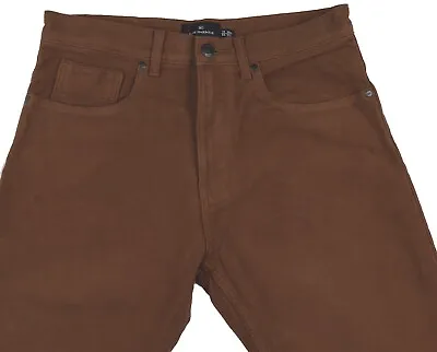 M&S Mens Marks And Spencer Brown Moleskin Regular Trousers Size 41 Leg 32 LABEL • $32.83