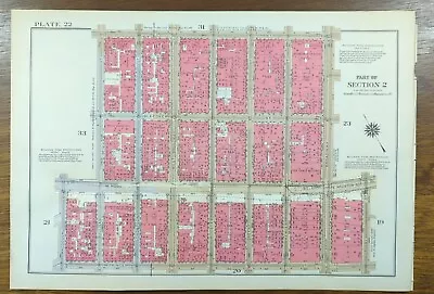 £167.92 • Buy Vintage 1934 GREENWICH VILLAGE SOHO MANHATTAN NEW YORK CITY NY Map ~ GW BROMLEY