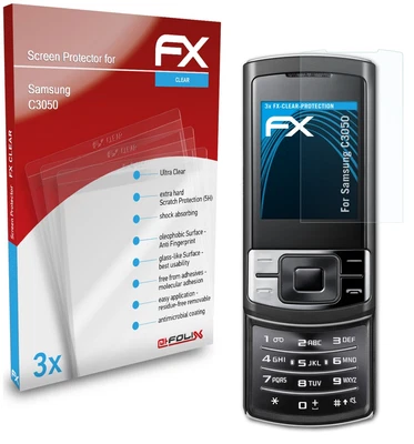 £10.19 • Buy AtFoliX 3x Screen Protection Film For Samsung C3050 Screen Protector Clear