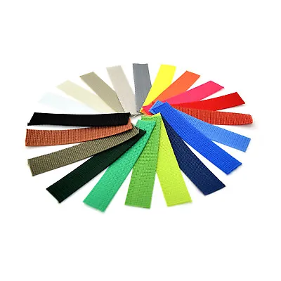 £3.29 • Buy Polypropylene Webbing Strap Tape -- 25mm 1 Inch-- 21 Colours --Choice Of Lengths